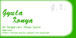 gyula konya business card